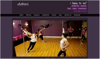 A picture of Dakini Movement 's website.